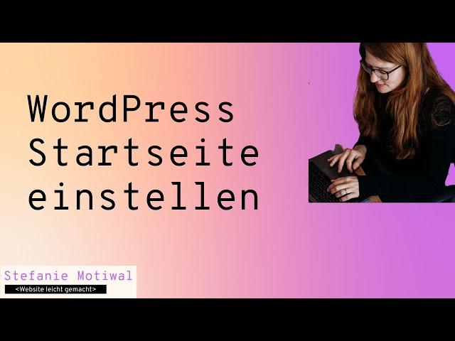 WordPress Startseite einstellen