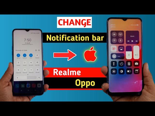 Enable iPhone 14 New Control Center on Realme & Oppo | Realme & oppo Change Notification Panel