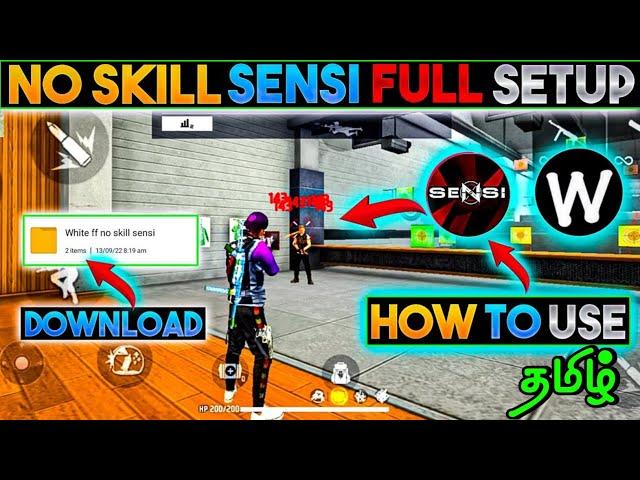 White FF noskill.sensi file free | UMP SCOPE + AIMBOT headshot TAMIL MAXTO #freefire #tamil