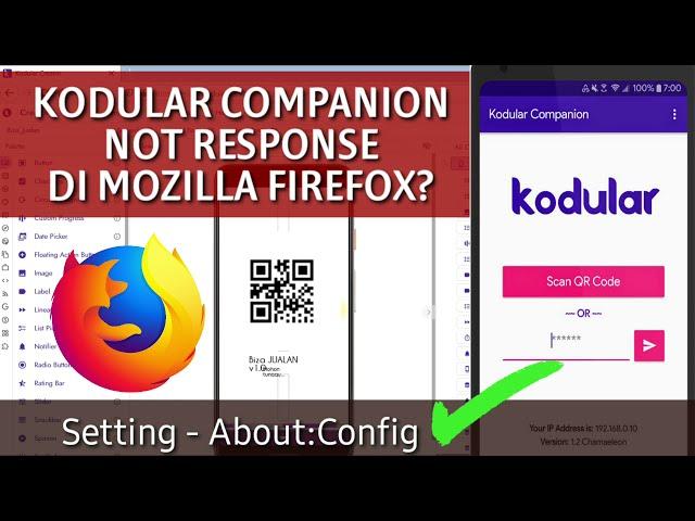 KODULAR COMPANION NOT WORKING | Set About:Config Mozilla Firefox bisa jadi solusi -Tutorial Kodular