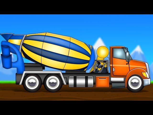 concrete mixer | formation and uses | videos for kids | construction vehicles