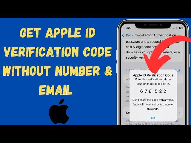 How To Get Apple Id Verification Code Without Number and Email | ios 17 | iPhone