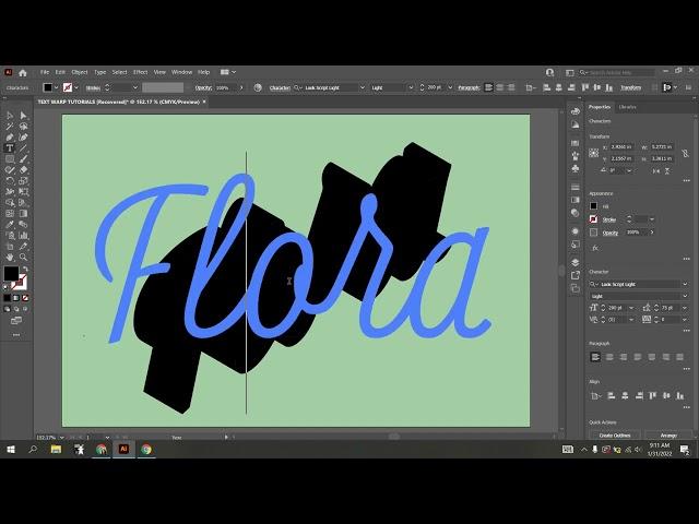 Illustrator: 3D Extrude Text Effect