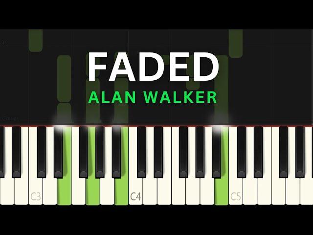 Alan Walker - Faded | EASY Piano Tutorial