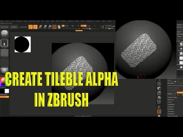 how to make tileable alpha in zbrush