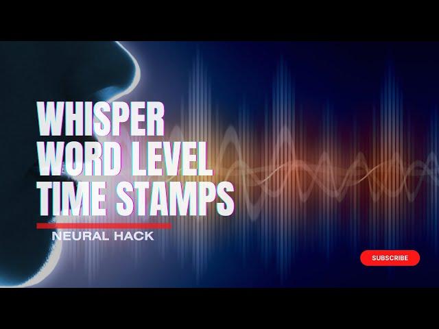 OpenAI Whisper  | TimeStammps  | HuggingFace