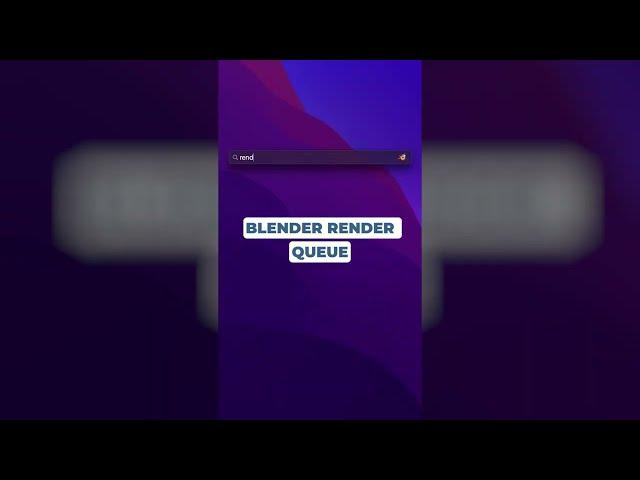 Blender Render Queue Promo