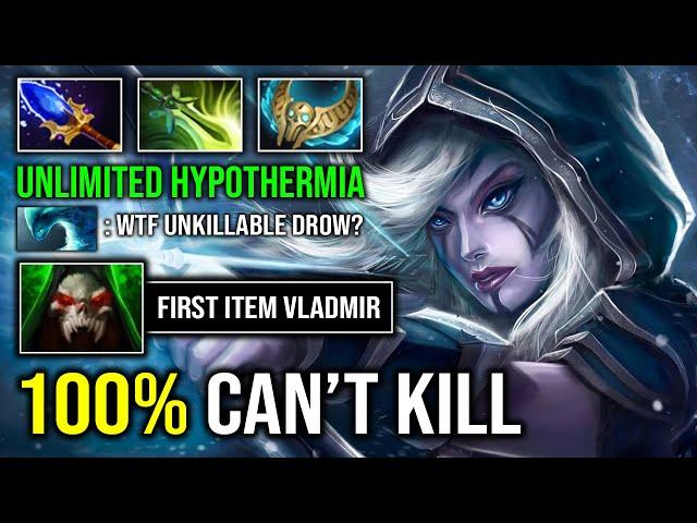 WTF 100% UNKILLABLE DROW First Item Vladmir's Offering Unlimited Hypothermia Crit Dota 2