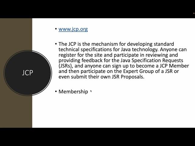 Java Language Part 2 - Java JCP , JSR