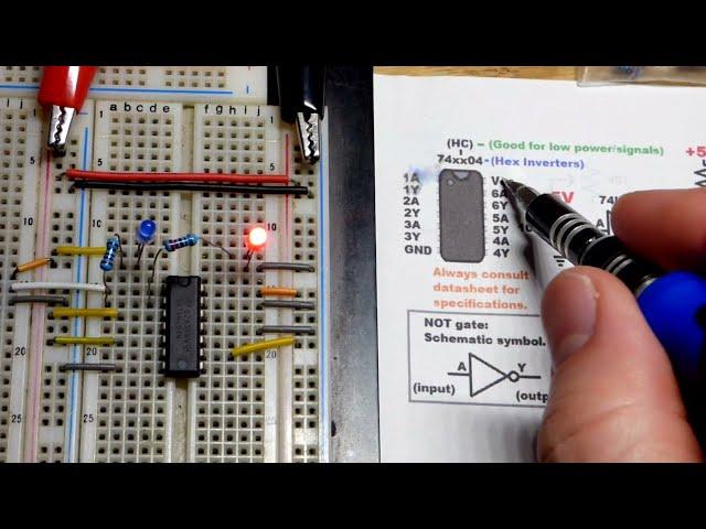 How to use 74HC04 HEX NOT Logic Gate Integrated Circuit