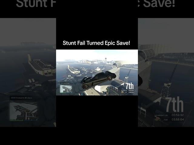 Stunt Fail Turned Epic Save! #shorts #gta #gtaonline