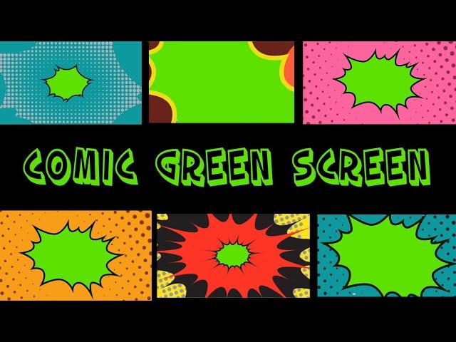 Comic Effects Green Screen transitions   Chroma Key comic effect   Pantalla verde comic