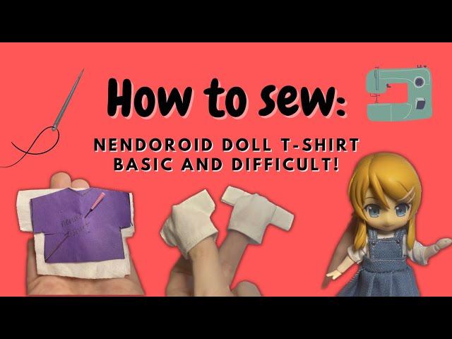 How to Sew: Nendoroid Doll T-Shirt~ Basic and Simple! Ob11 YmY