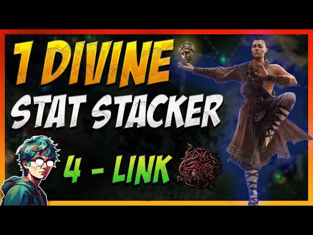 1 Divine ( 67Ex ) Stat Stacker Crushes Endgame on 4-Links – Path OF Exile 2 / Monk Invoker Build