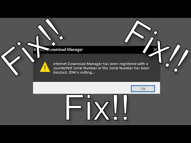 Idm has been registered with a counterfeit serial number fix | Internet download manger | Aug 2024