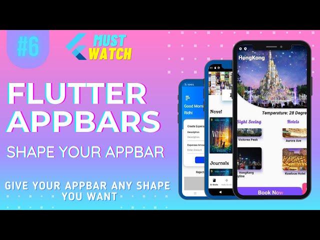 Shape your Flutter AppBar || Give your AppBar any shape you want || Flutter Appbars