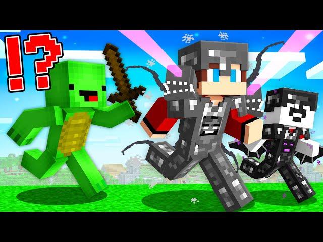 WITHER STORM Armor and ENDER DRAGON Armor Speedrunners vs Hunter in Minecraft - Maizen JJ and Mikey