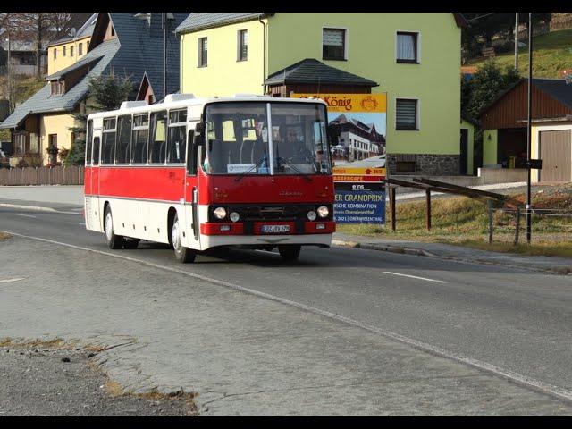 Schienenersatzverkehr auf der Fichtelbergbahn mit IKARUS 250 am 13.11.2021