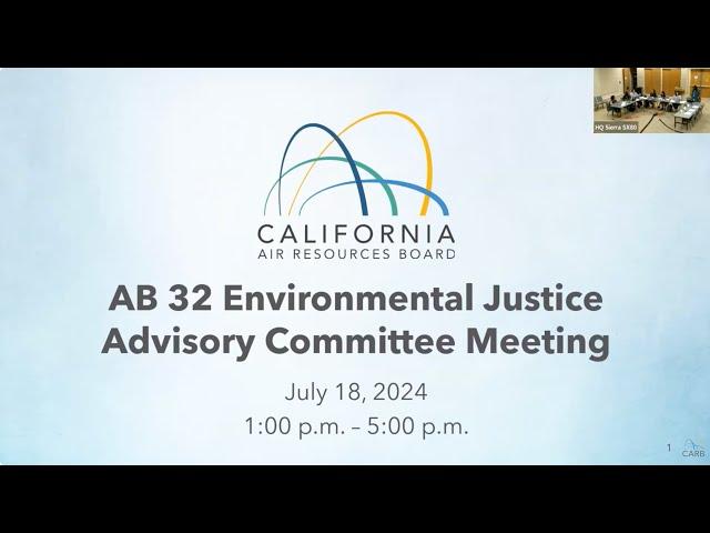 Environmental Justice Advisory Committee Meeting – July 18, 2024