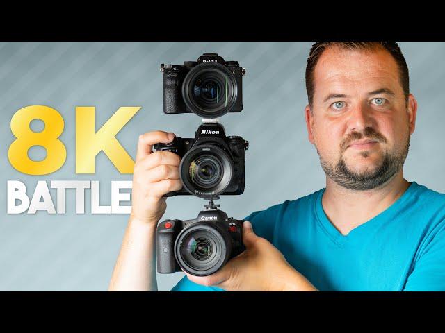 8K Camera SHOOTOUT! Nikon Z8 vs Sony A1 vs Canon R5 C!