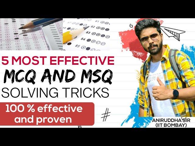 How to solve MCQ without studying || MSQ Solving Tricks : GATE || ESE || SSC JE #aniruddhasir #iit