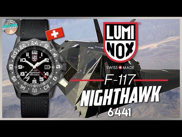 Swiss Stealth Watch! | Luminox 44mm F–117 Nighthawk 200m Quartz GMT 6441 Unbox & Review