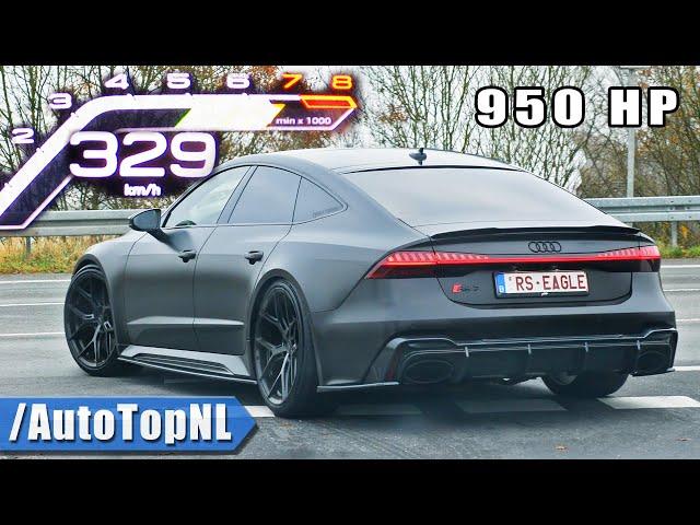 950HP AUDI RS7 C8 | 0-330KM/H 1/4 mile TOP SPEED POV on AUTOBAHN [NO SPEED LIMIT] by AutoTopNL