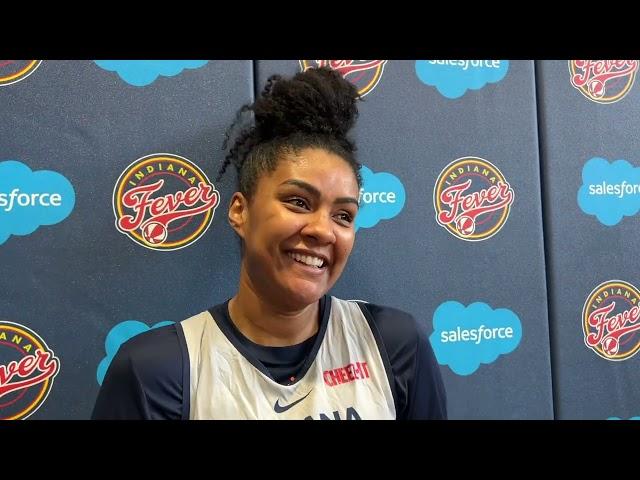 Damiris Dantas, Christie Sides after Fever practice — on her arrival, being healthy, Celeste Taylor