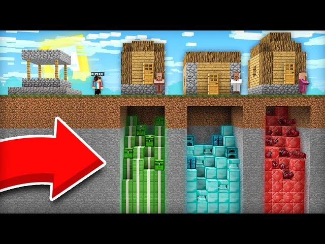 ВОТ ЧТО ЭТИ ЖИТЕЛИ ПРЯЧУТ ПОД СВОИМИ ДОМАМИ В МАЙНКРАФТ | Компот Minecraft