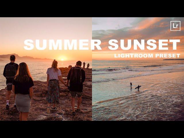 Warm Summer Sunset Pink Golden Hour | Free Lightroom Preset Tutorial for Mobile and Desktop CC