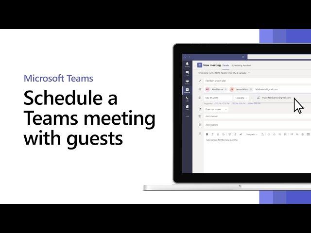 How to schedule a Microsoft Teams meeting with guests