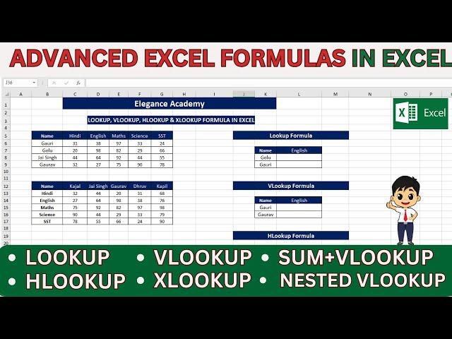 Lookup, Vlookup, Hlookup & XLookup Formula in excel #excel #msexcel #lookup #vlookup #hlookup