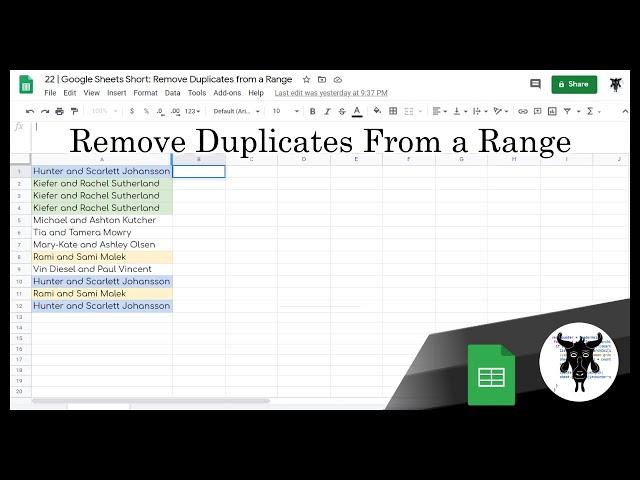 Google Sheets Beginners: Quickly Remove Duplicates from Rows (22)