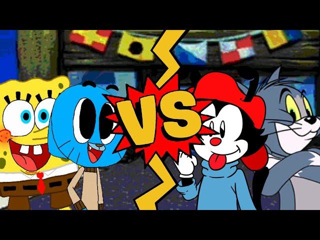 M.U.G.E.N Battles | SpongeBob/Gumball vs Wakko Warner/Tom Cat