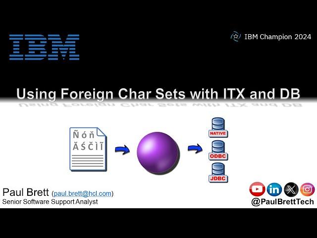 Using Foreign Character Sets with ITX and Databases