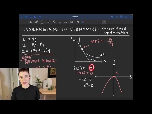 lagrangians in economics: constrained optimization