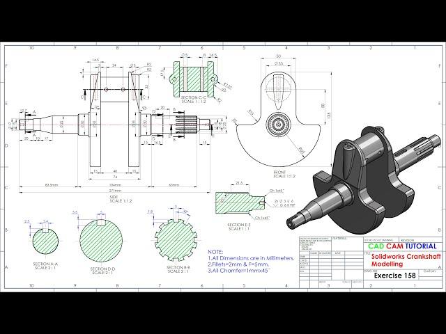 Solidworks Crankshaft Exercise 158