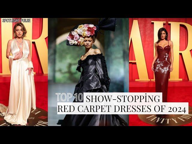 TOP 10 BEST RED-CARPET DRESSES you saw in 2024 #fashion #metgala #oscars