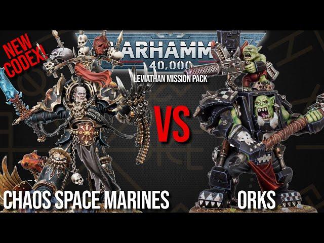 NEW CODEX! Chaos Space Marines Vs Orks - Warhammer 40k 10th Edition with @PleasantKenobi!