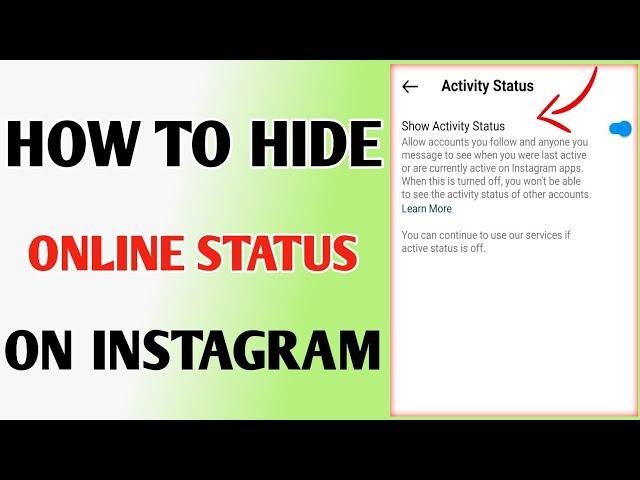 How To Hide Active Status On Instagram // Instagram Online Status Hide