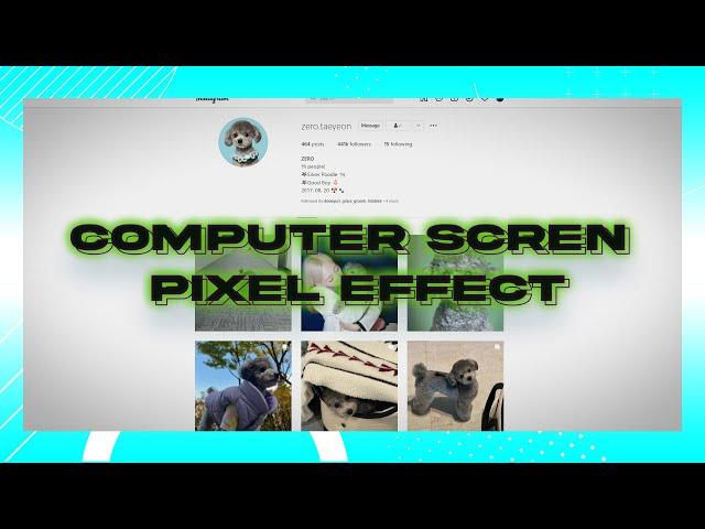 Computer Monitor Screen Pixel Effect Tutorial Adobe Premiere Pro