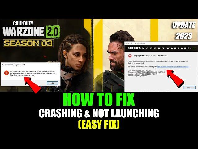 WARZONE 2.0 SEASON 3 FIX CRASHING IN PC | Fix Warzone 2.0 Season 3 Crashing & Not Launching PC