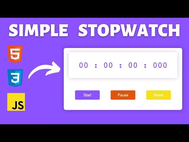 Simple Stopwatch Project with HTML, CSS and JavaScript