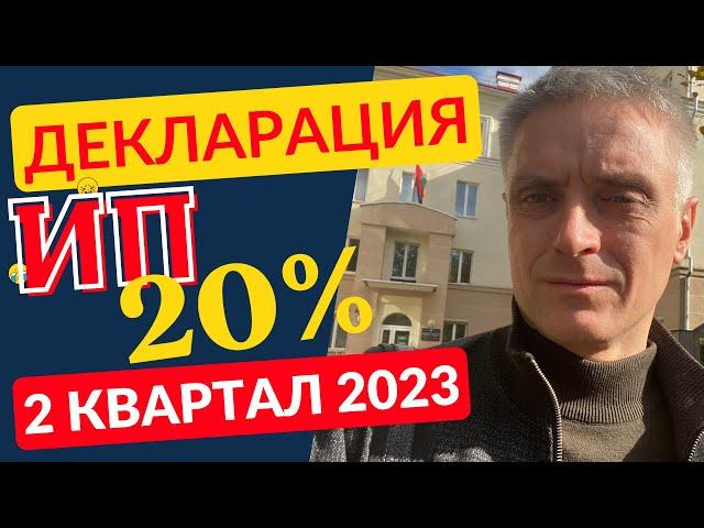 Заполнение декларации ИП РБ по подоходному налогу 20% за 2 квартал 2023 г.