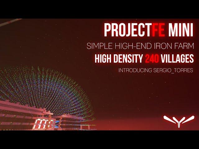 Project Fe: Mini | 10000 iron/hour | Simple High-End Iron Farm | Minecraft 1.13.2