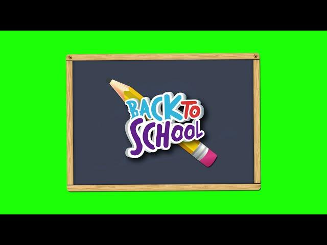 Back To School Awesome Board Intro Green Screen Effects 4K