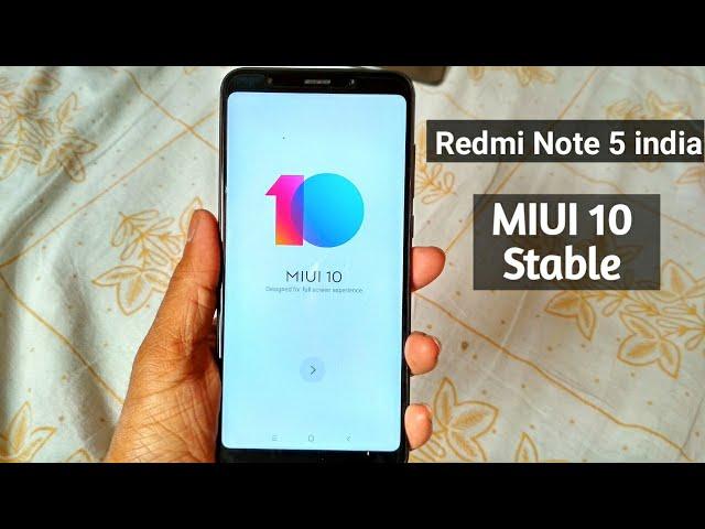 How to INSTALL MIUI 10 STABLE UPDATE in Redmi Note 5 india | OFFICIAL METHOD