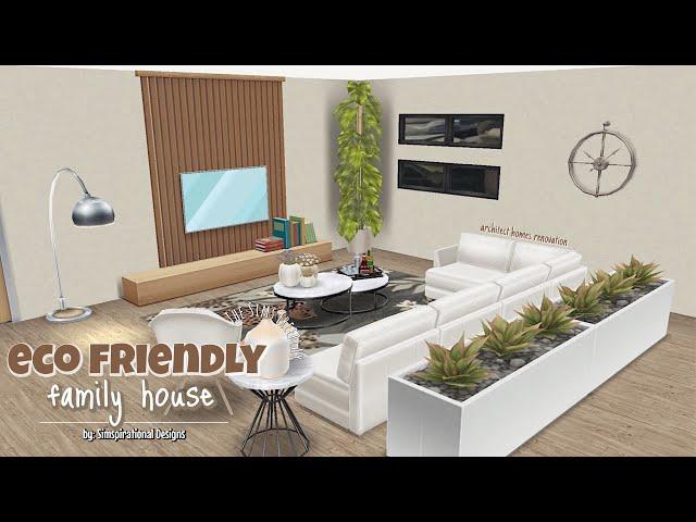 ECO FRIENDLY FAMILY HOUSE | The Sims Freeplay | House Tour | Floor Plans | Simspirational Designs