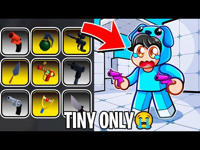 TINY WEAPONS ONLY Challenge In Roblox Rivals!