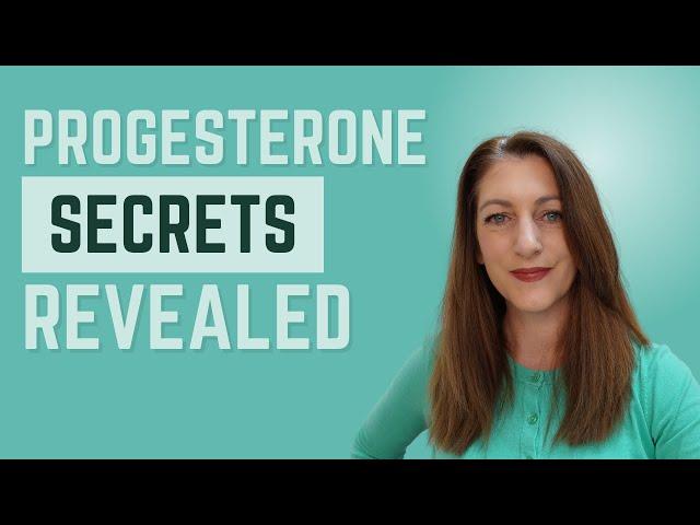 2 Secrets to increasing Progesterone.